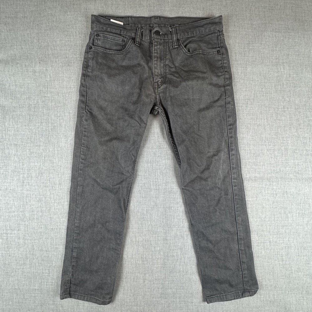 Levis 511 Jeans Mens 34x29 (measures 32x26.5) Gray Charcoal Slim Straight Denim